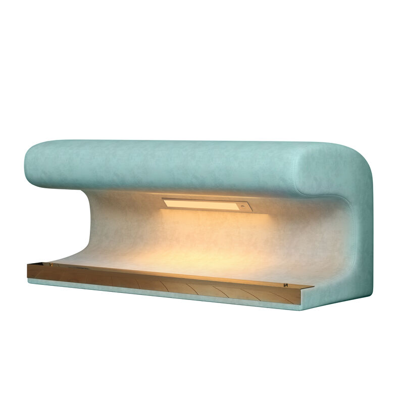 Merax Entryway Bench Upholstered Ottoman with LED Sensor Light