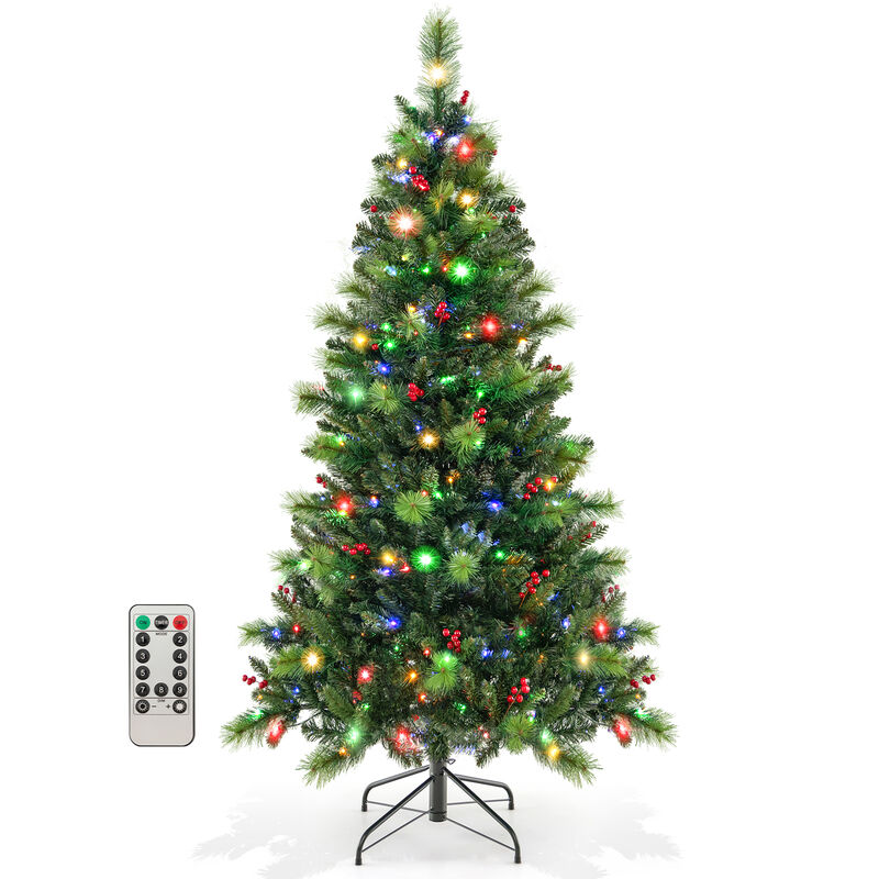 Pre-Lit Artificial Christmas Tree for Holiday Decoration and Festive Ambience