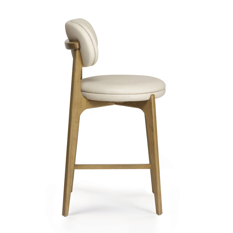 Carnation Cream Performance Vegan Leather Counter Stool image number 3