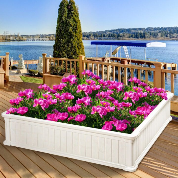Hivvago 48 Inch Raised Garden Bed Planter for Flower Vegetables Patio