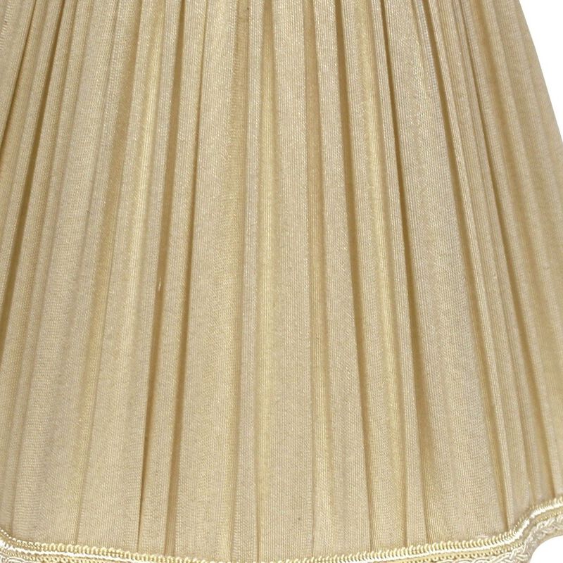 Hivvago 16" Pearl Grey Slanted Fancy Square Shantung Lampshade