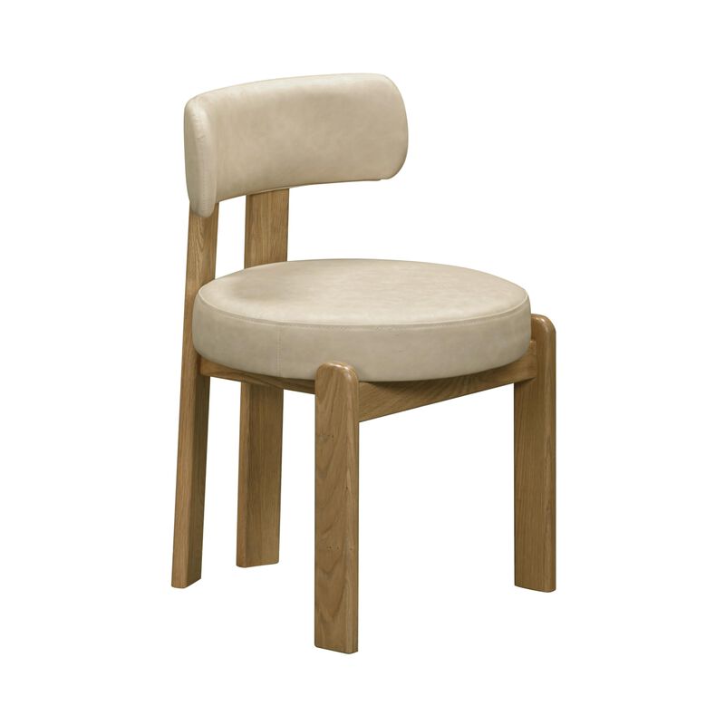 Tov Furniture Odessa Cream Vegan Leather Dining Chair image number 2