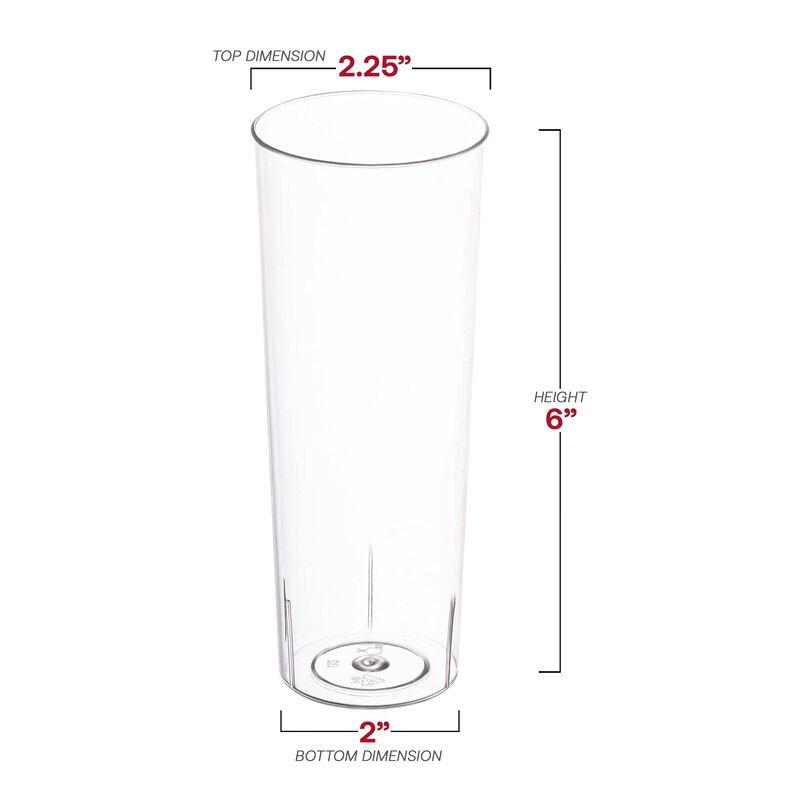 10 oz. Clear Round High Ball Plastic Cups (250 Cups) image number 3