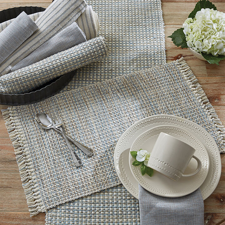 Park Designs Sandy Shores Grey Blue Placemat Set of 4