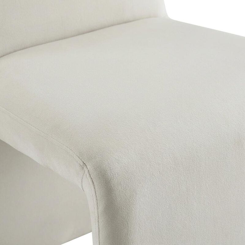Upholstered Performance Velvet Dining Side Chair, Chocolate image number 6