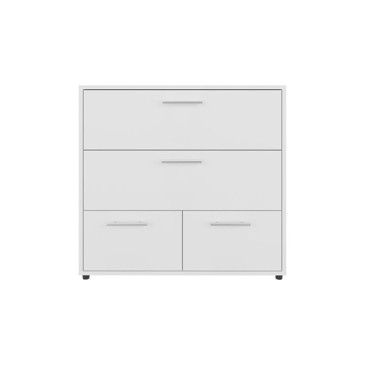 Tuhome Alpine Wide Four Drawer Dresser, Bedroom Storage, White