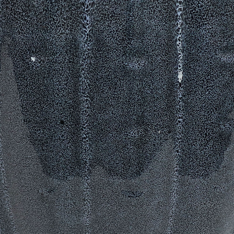 Sunnydaze 10" Fluted Ceramic Planter - Black Mist - 2-Pack