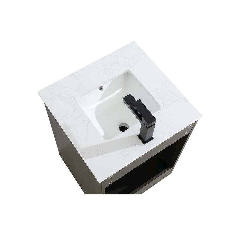 Elegant Kitchen and Bath Chandler 20 Inch Single Bathroom Vanity In Mocha Brown