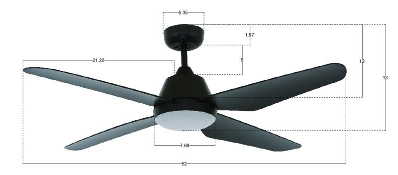 Aria 52" Ceiling Fan image number 6