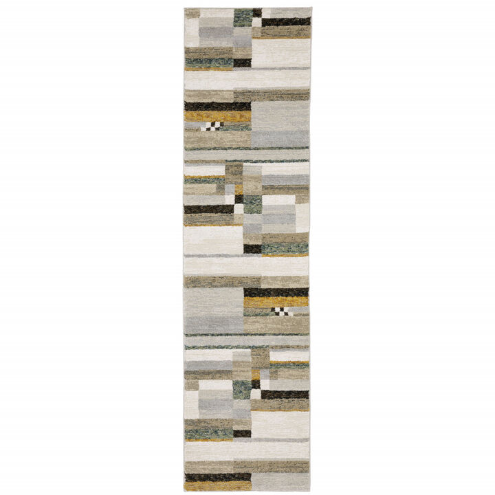HomeRoots Geometric Runner Rug