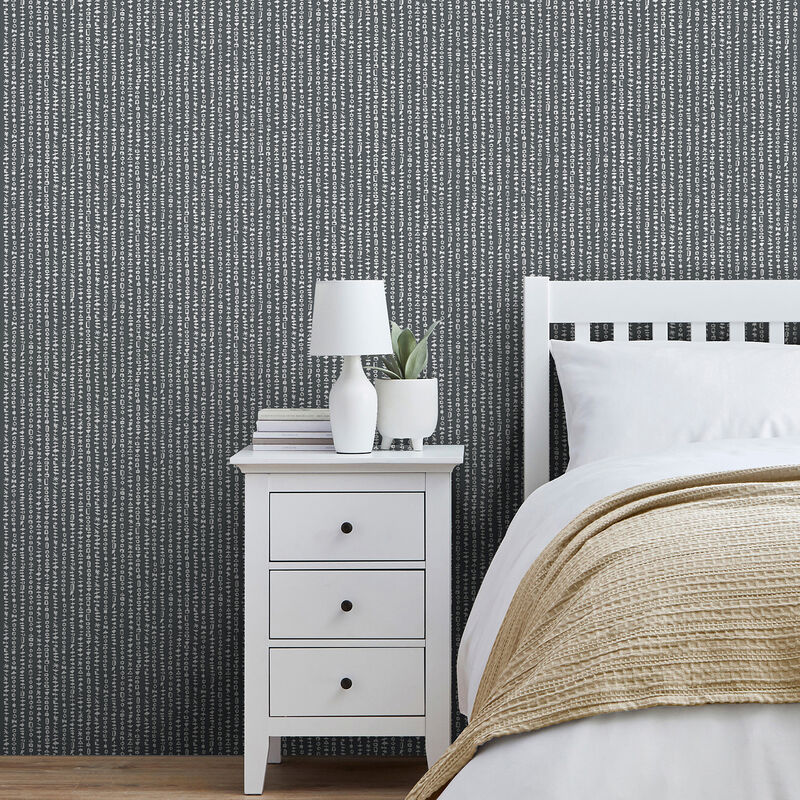 Salvador Black Shape Stripes Wallpaper image number 1