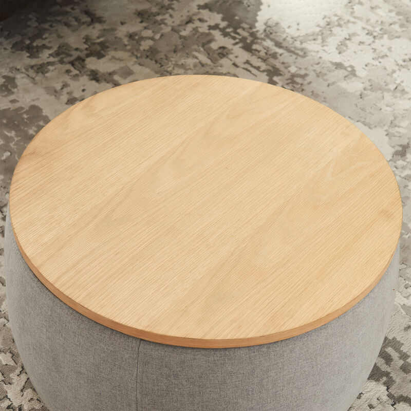 TATEUS Round Storage Coffee Table image number 4