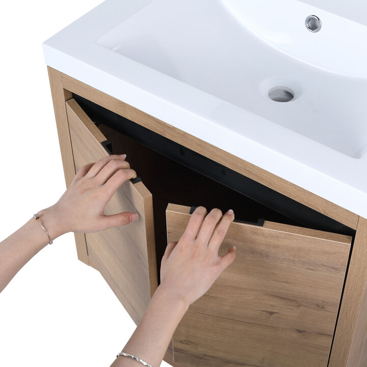Bathroom Cabinet With Sink, Soft Close Doors, Float Mounting Design,24 Inch For Small Bathroom,24x18-00924 IMO-1(KD-Packing),W1286