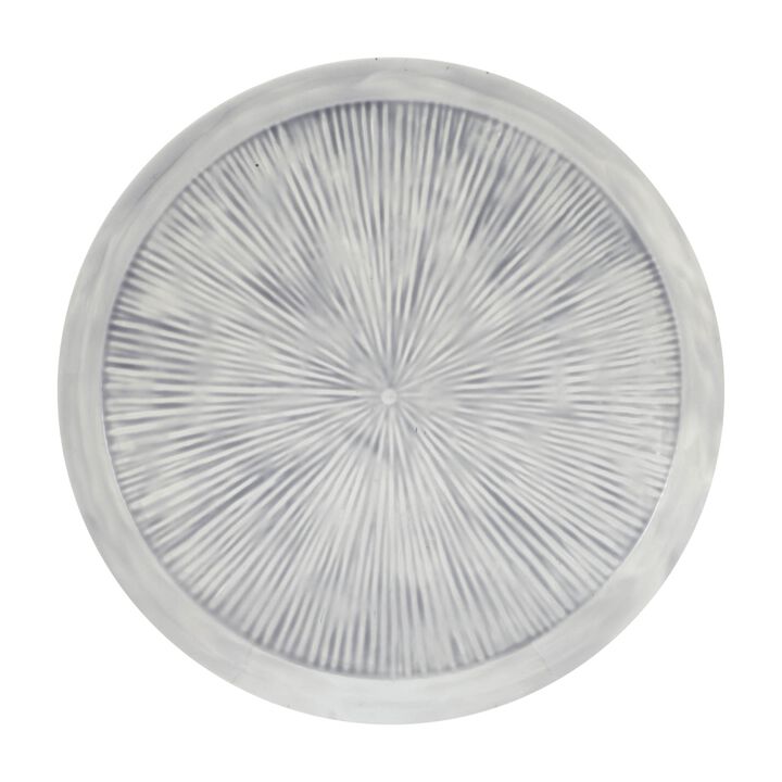 Metal Round Tray with Etched Pattern – Decorative Tray for Serving, Styling, or Holiday Centerpieces