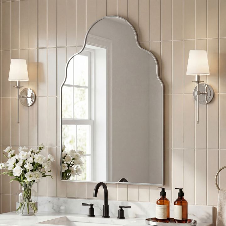 Alora Top Arch Metal Framed Wall Mounted Mirror
