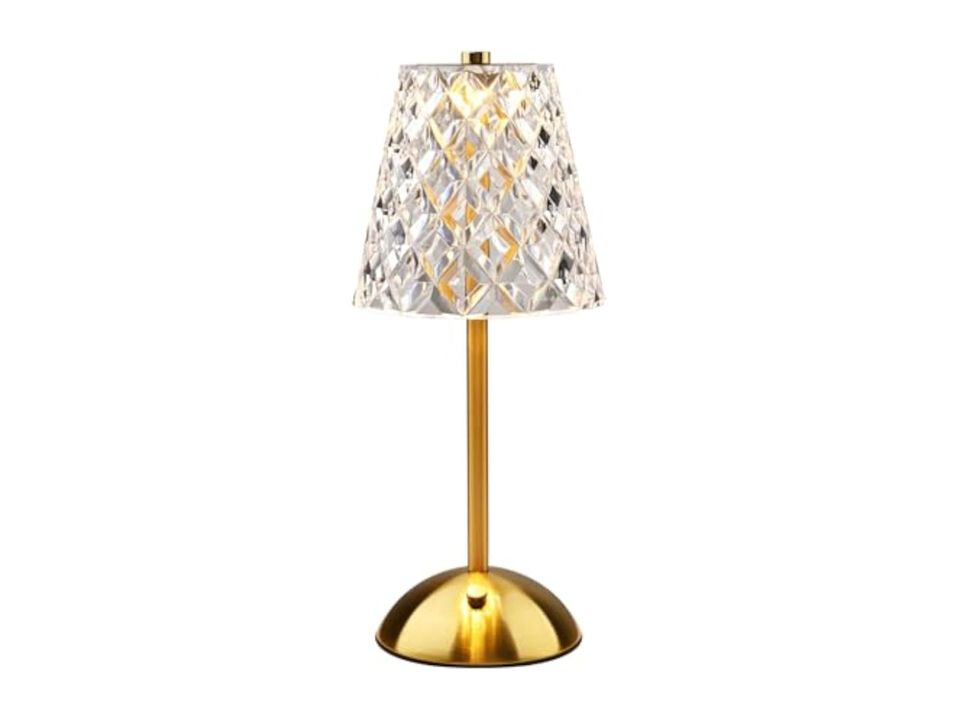 Rechargeable Cordless Dimmable Vintage Crystal Shower Lamp For Bedroom Bathroom