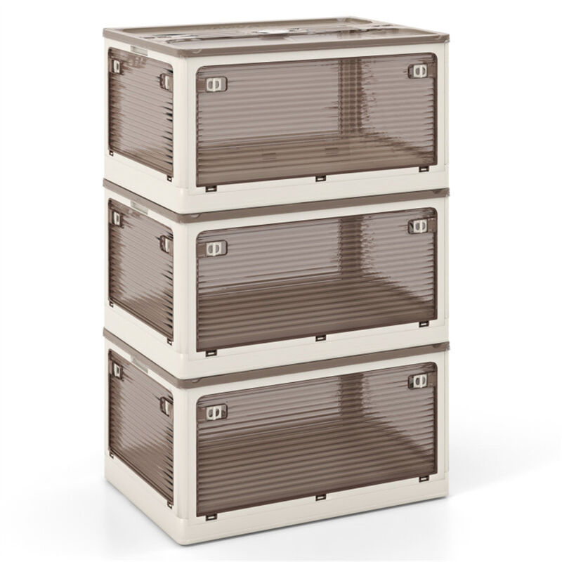3-Pack Stackable Storage Bins for Home Organization and Closet Storage image number 0