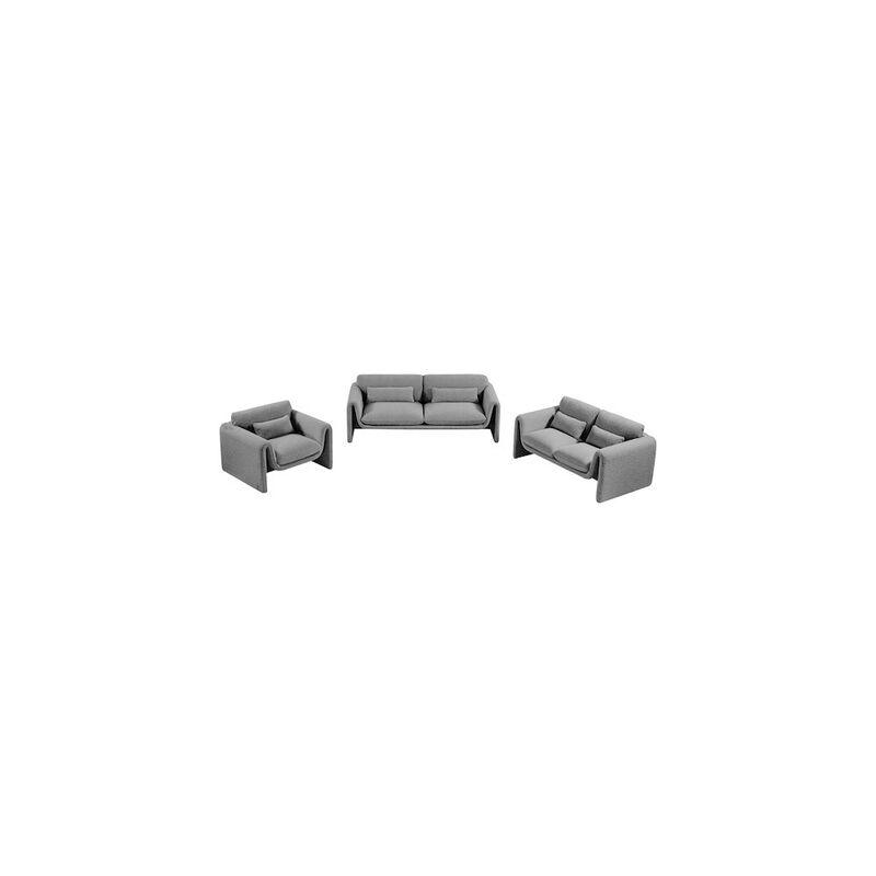 Meridian Furniture Stylus Grey Boucle Fabric Loveseat