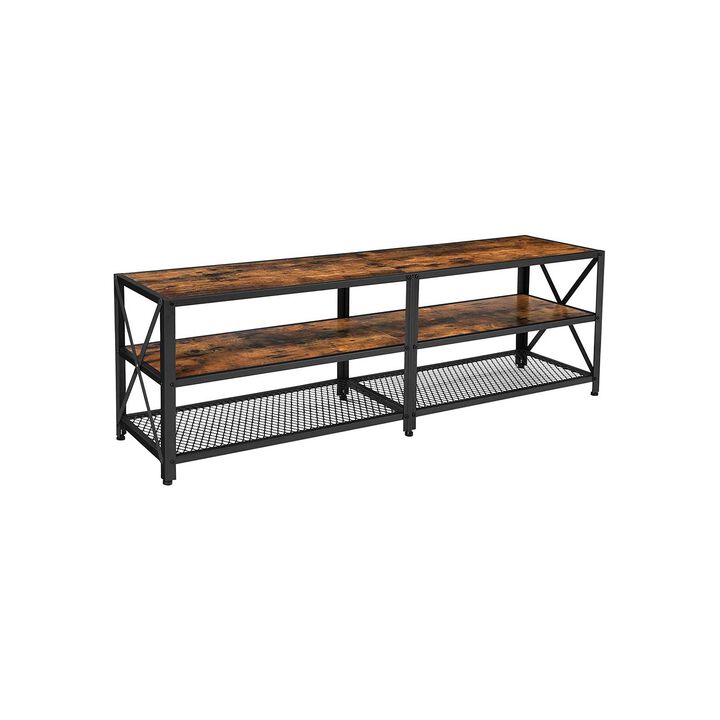 BreeBe BRYCE Industrial 3-Tier TV Stand