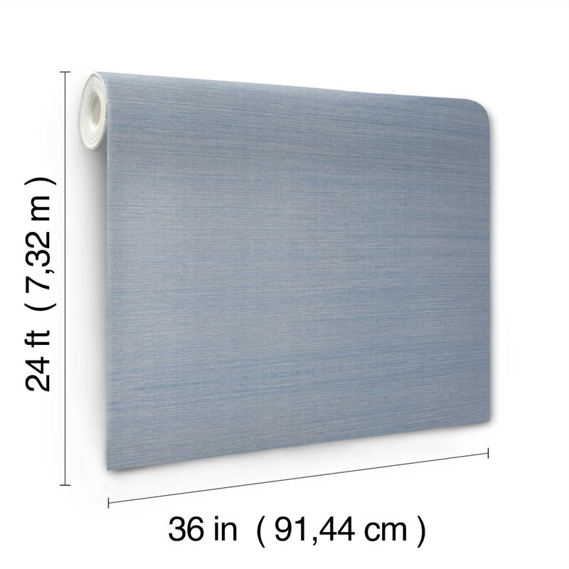 Maguey Sisal Dusty Blue Wallpaper (Set of 2) image number 3