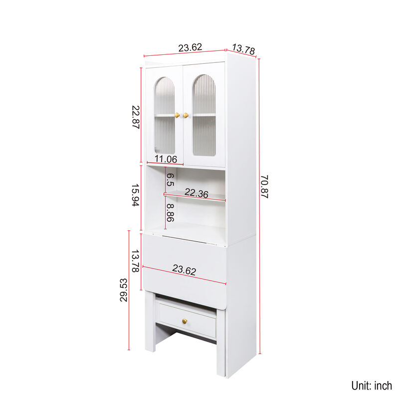 Gwafto Fold-Out  Desk Cabinet image number 9