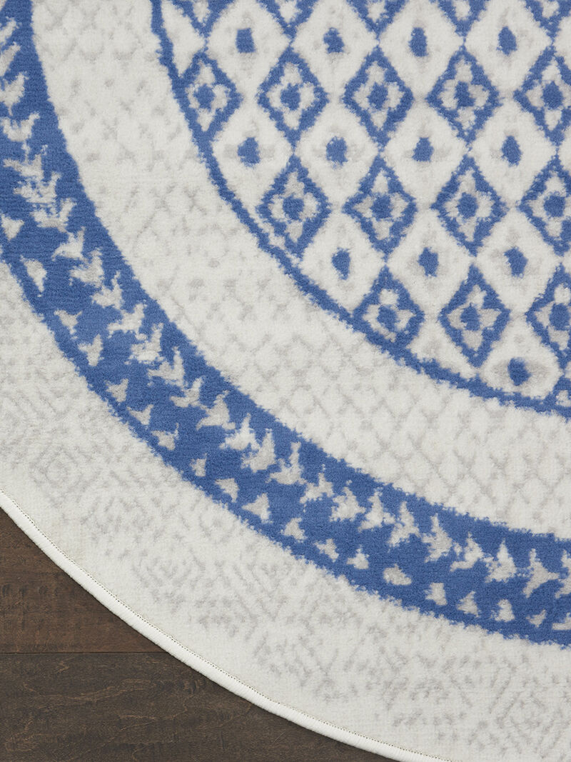 Whimsicle WHS13 Ivory/Blue 8'4" x 11'6" Rug