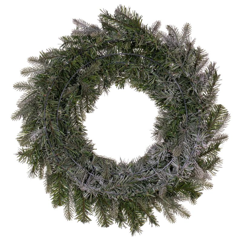 Vickerman 30" Frosted Douglas Fir Artificial UnLit Wreath. image number 3