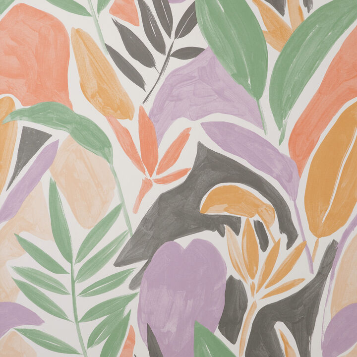 Marisol Pastel Artistic Leaf Wallpaper