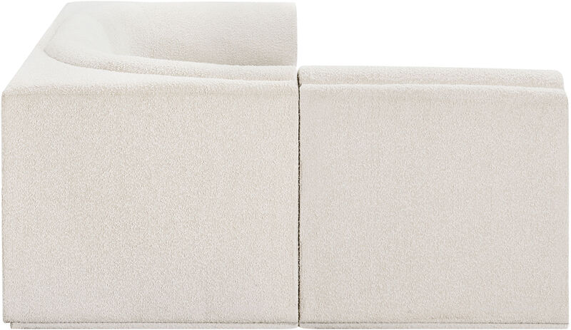 Meridian Furniture Ollie Cream Boucle Fabric Modular Sectional image number 5