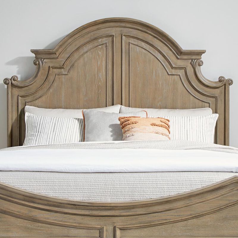 Liberty Furniture Magnolia Manor King Panel Headboard in Weathered Bisque image number 1