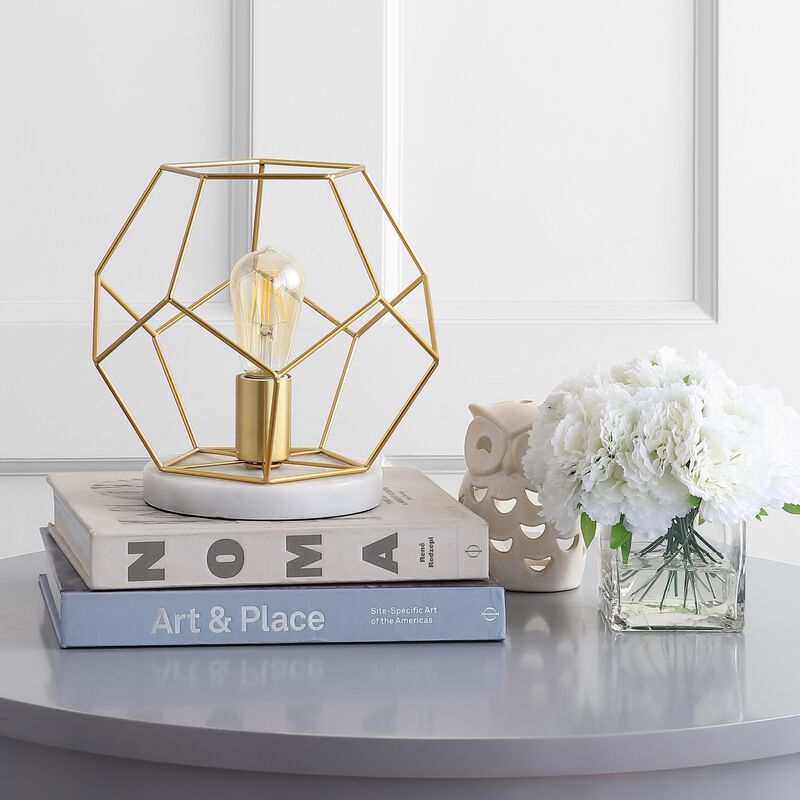 James Mid Century Glam Geometric LED Table Lamp