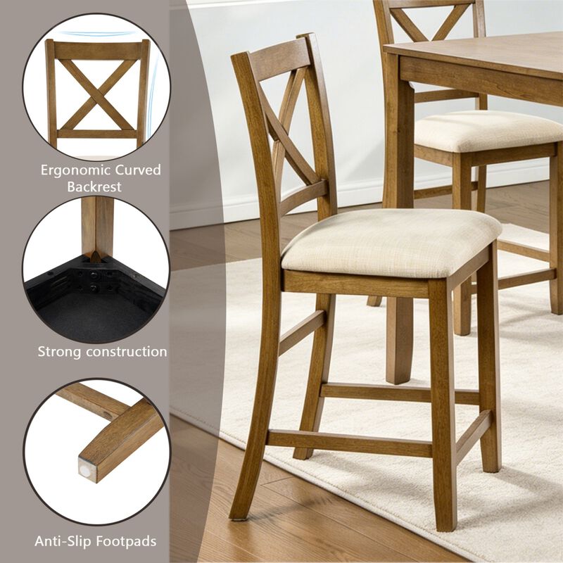 Wipnaf 5‑Piece Square Counter‑Height Dining Table Set image number 4
