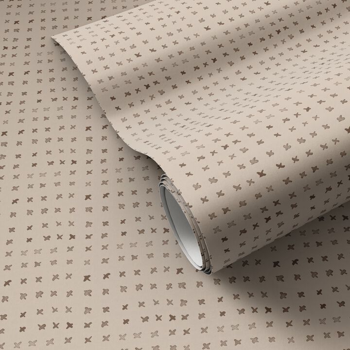 Bisous Wallpaper by Jess Engle - Bisous Taupe I