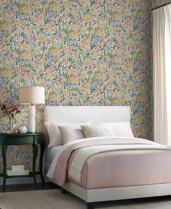 Lea White Peel & Stick Wallpaper