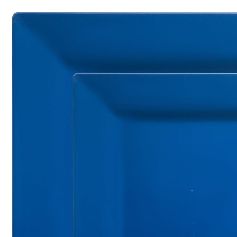 Midnight Blue Square Plastic Dinnerware Value Set (40 Sets) image number 9