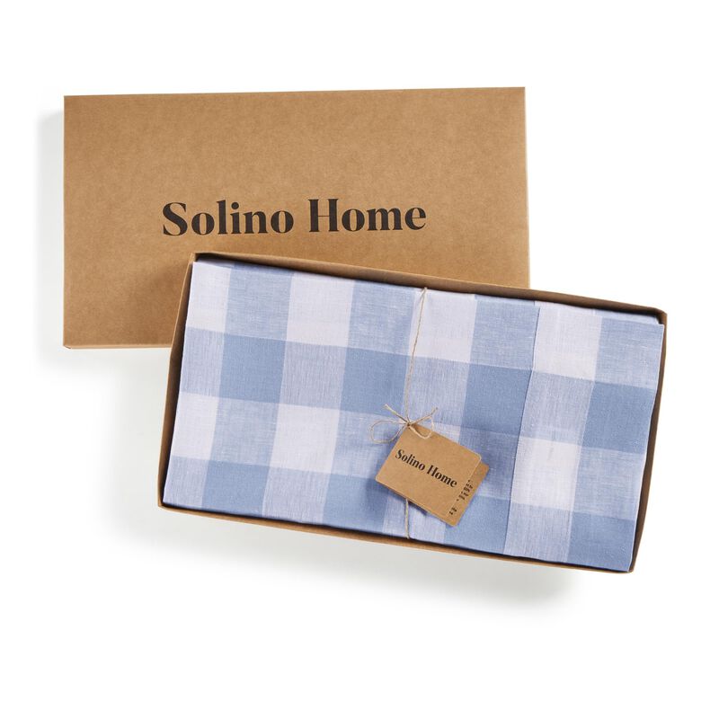 Solino Home 100% Pure Linen Tablecloth - Buffalo Check