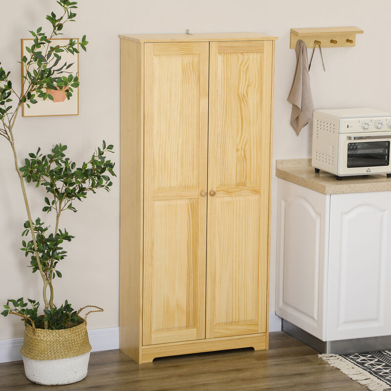 Hivvago 67" Kitchen Pantry Cabinet with Doors and Shelves image number 1