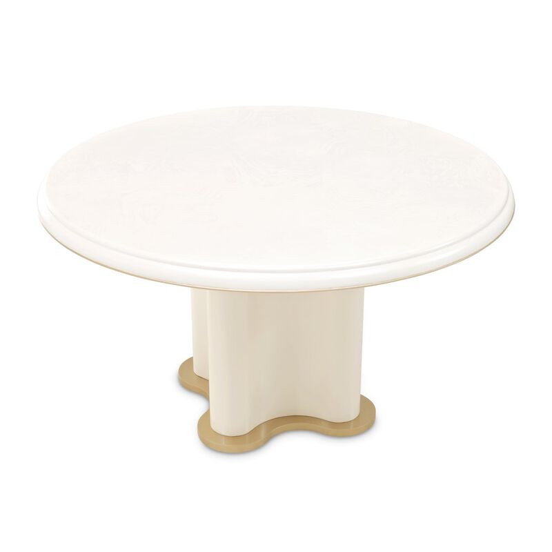Michael Amini La Terrazza 54 Round Dining Table - Creamy Pearl