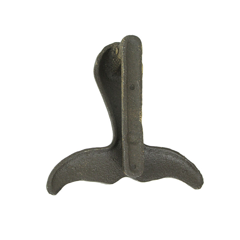 Cast Iron Whale Tail Door Knocker Bronze Decorative Coastal Accent Nautical image number 2