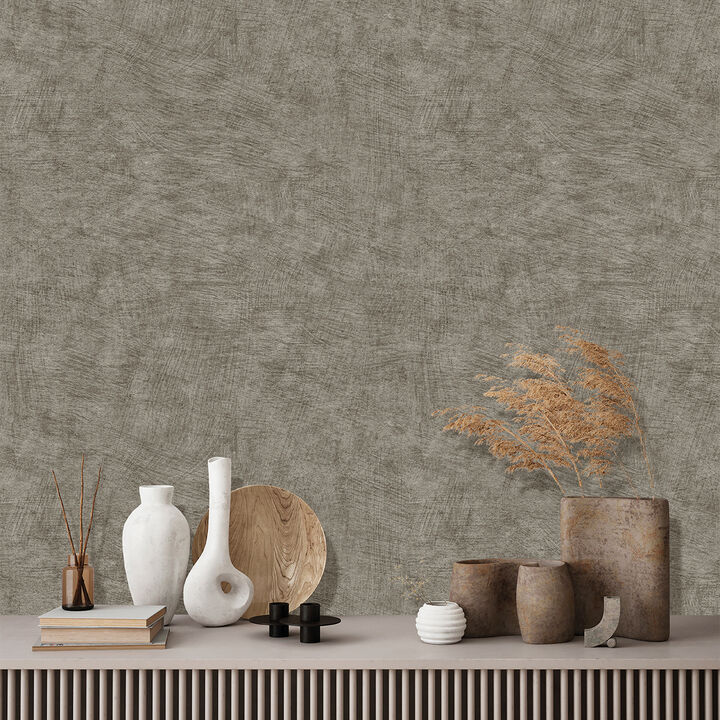 Pampas Plain Brushed Texture Wallpaper
