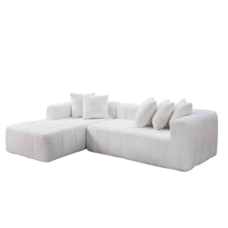 Splalf Modern Minimalist Upholstered Sectional Sofa image number 5