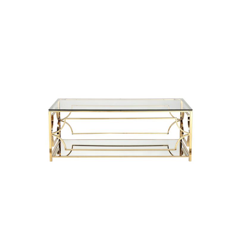 Pangea Home Z-Edward Rect Coffee Table Gold