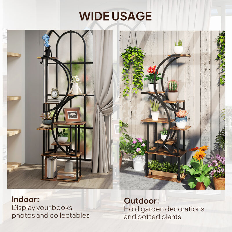 Hivvago 62 Inch Tall Plant Stand for Multiple Plants image number 6