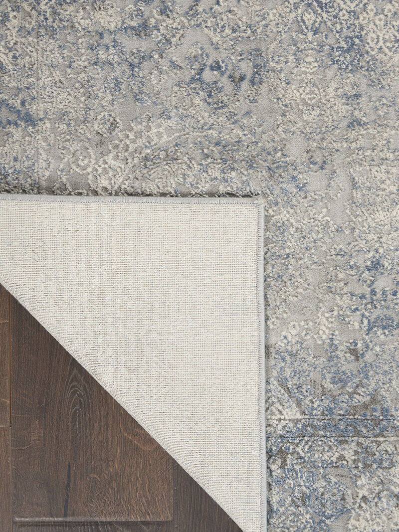 Rustic Textures RUS09 Ivory/Light Blue 3'11" x 5'11" Rug