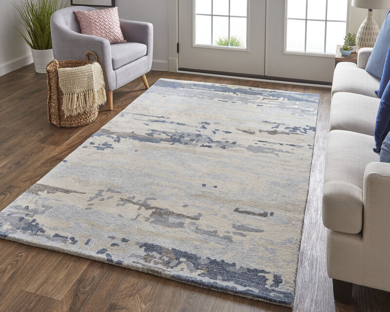 Everley 8647F Blue/Gray/Ivory 2' x 3' Rug image number 2