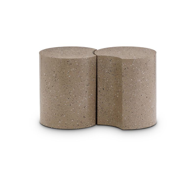 Meridian Furniture Dimple Taupe End Table