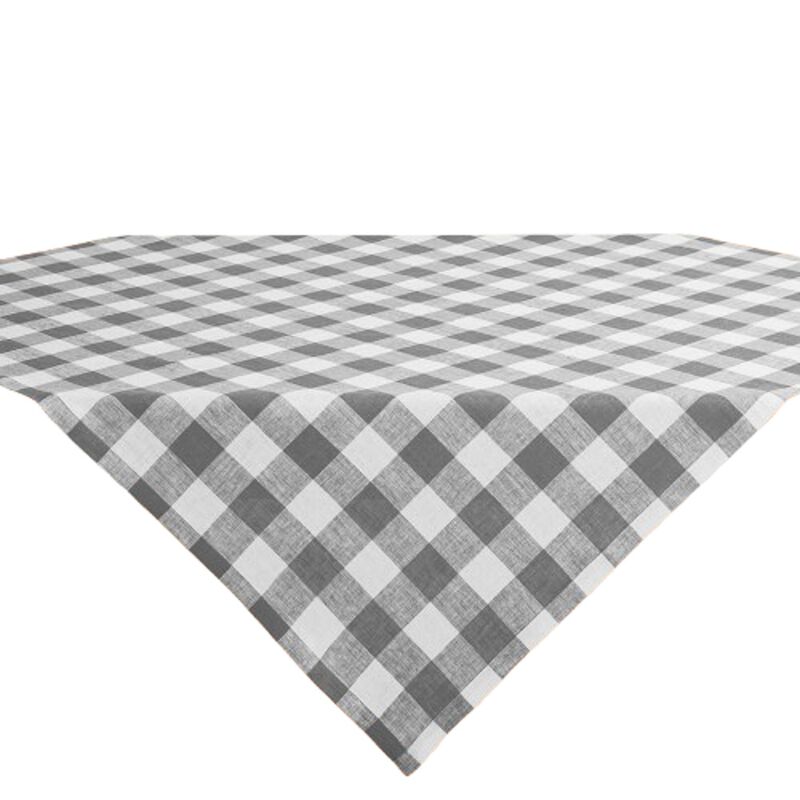 Linen Table Throw - Buffalo Check