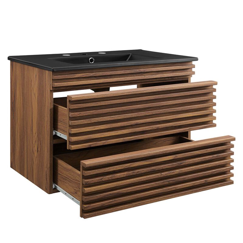 Render 30" Wall-Mount Bathroom Vanity image number 4