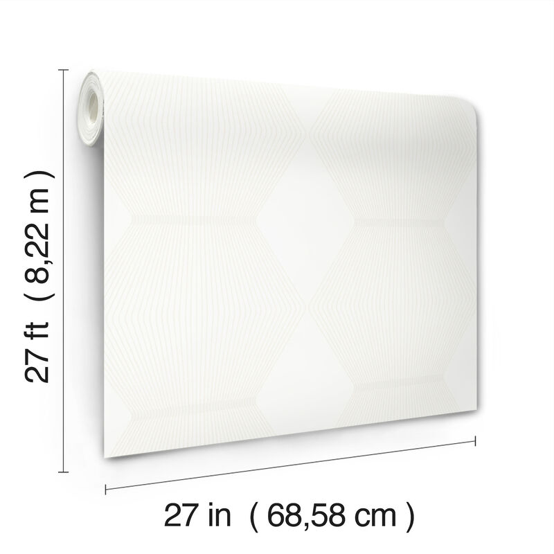 Diamond Legacy White Wallpaper (Set of 2) image number 2
