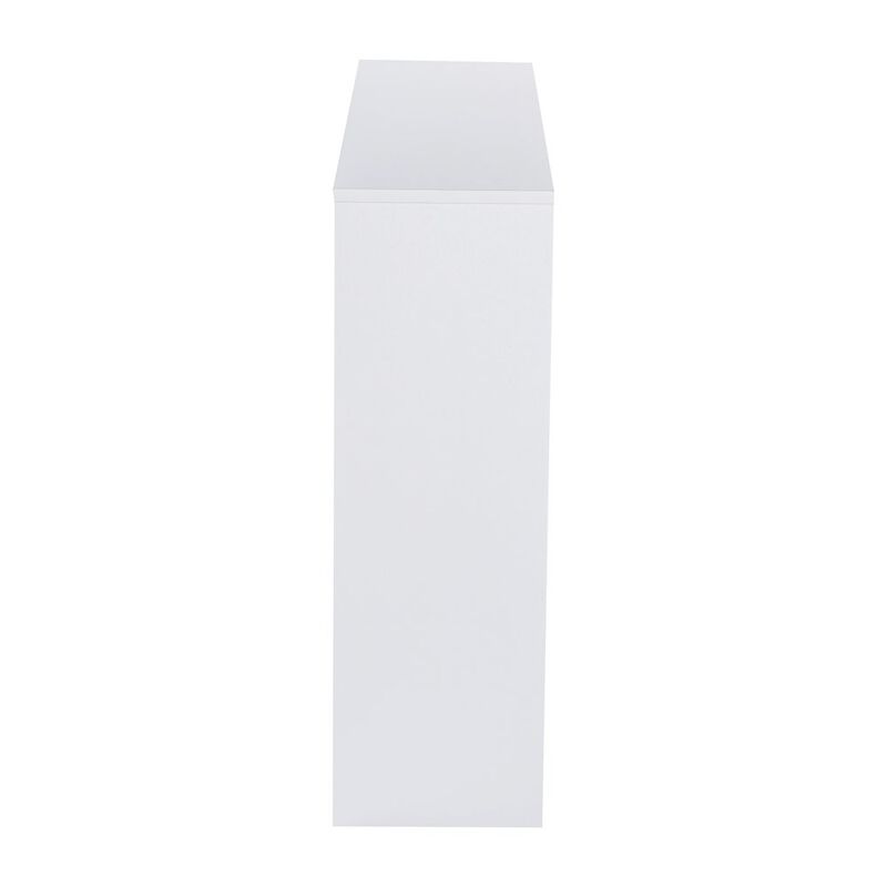 Flash Furniture Lotus Desktop Bookshelf Storage Organizer with Multiple Cubbies in White image number 3